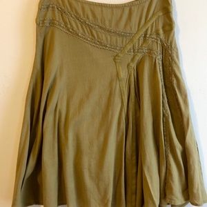 DKNY wild willow green a-line skirt